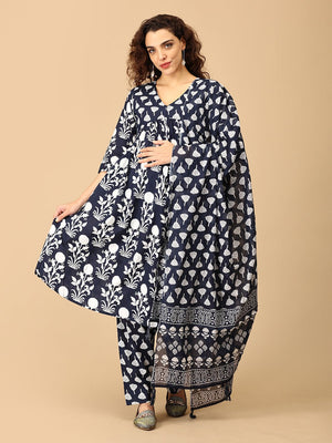 Taal Tarang Maternity and Nursing Kurta Set With Dupatta - MEW - SK - TALTR - S