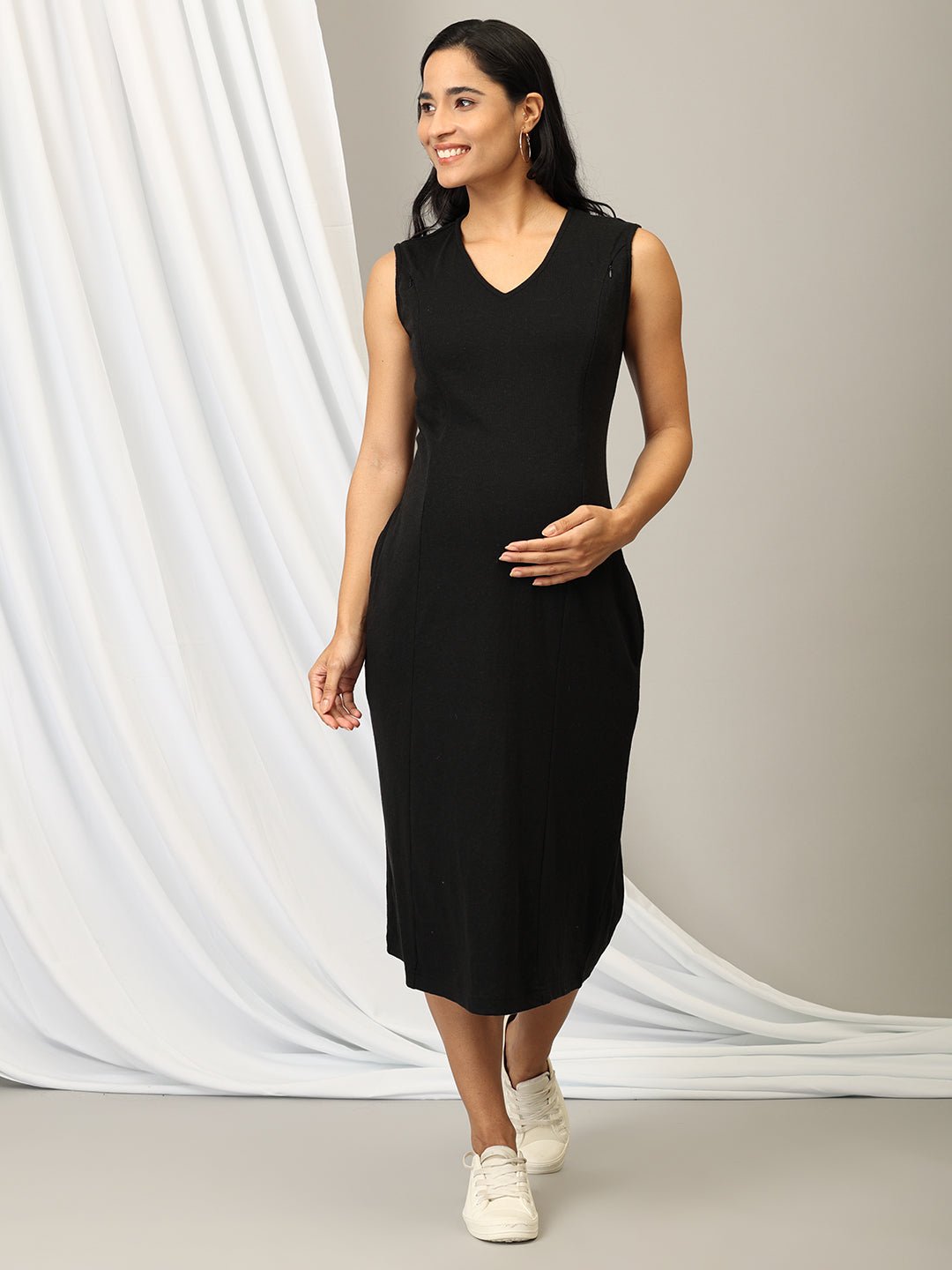 Tailored to Thrill Maternity and Nursing Shacket Dress - DRS - SD - TAITHR - S