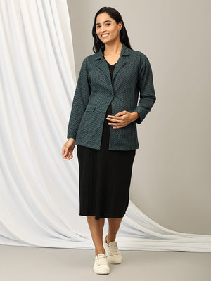 Tailored to Thrill Maternity and Nursing Shacket Dress - DRS - SD - TAITHR - S