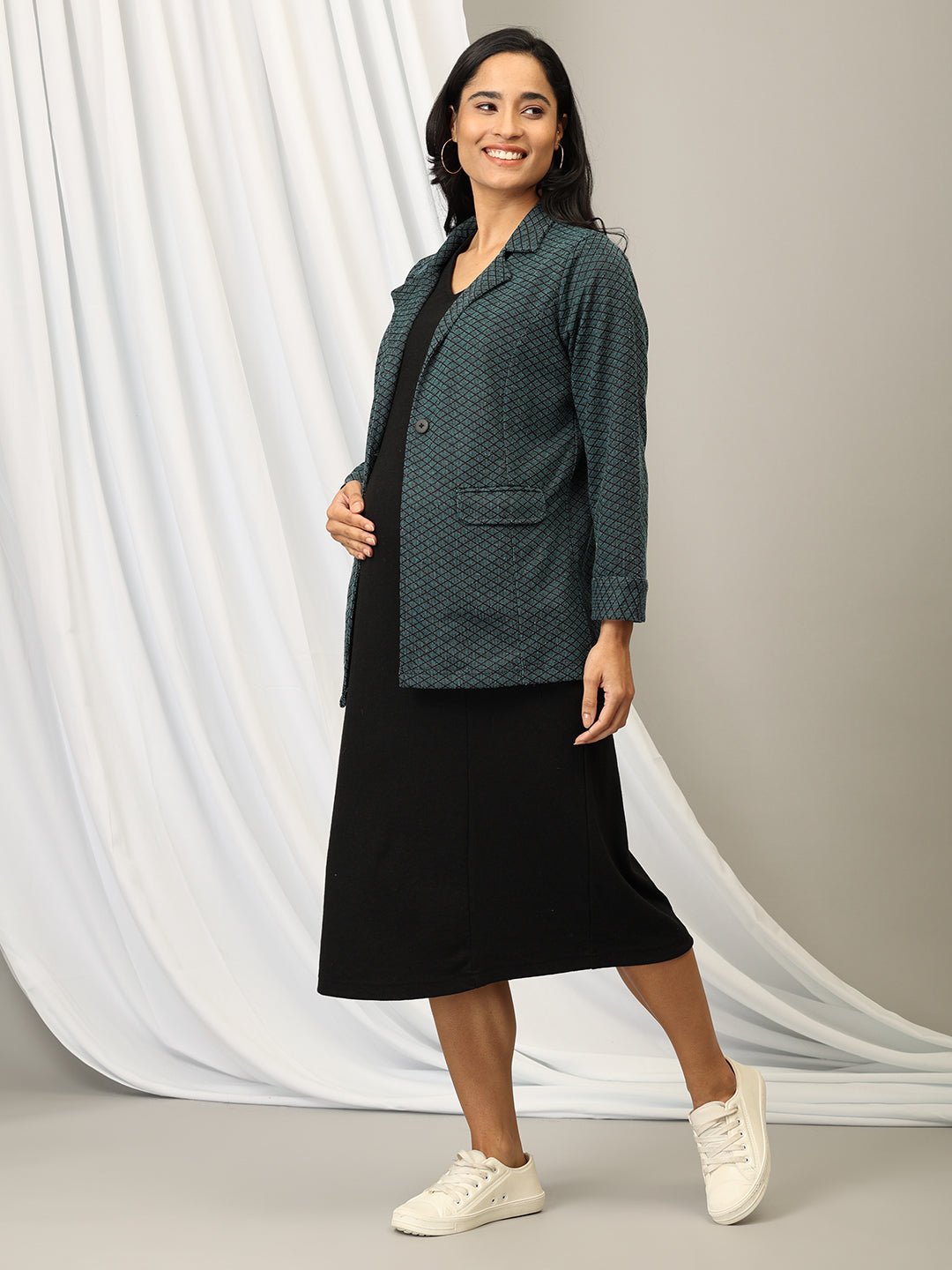 Tailored to Thrill Maternity and Nursing Shacket Dress - DRS - SD - TAITHR - S