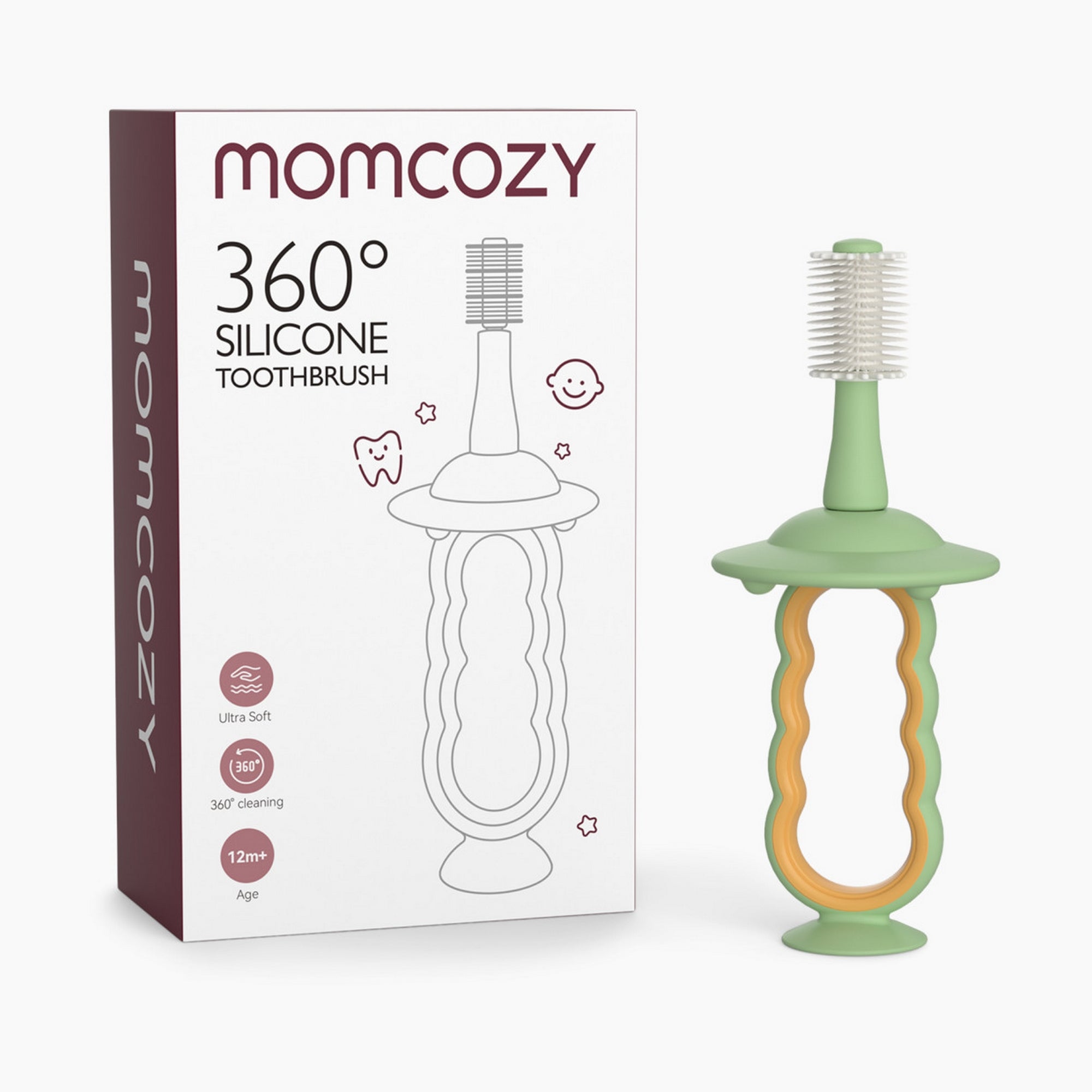 Momcozy Baby 360 Soft Silicone Bristles Tooth Brush Green