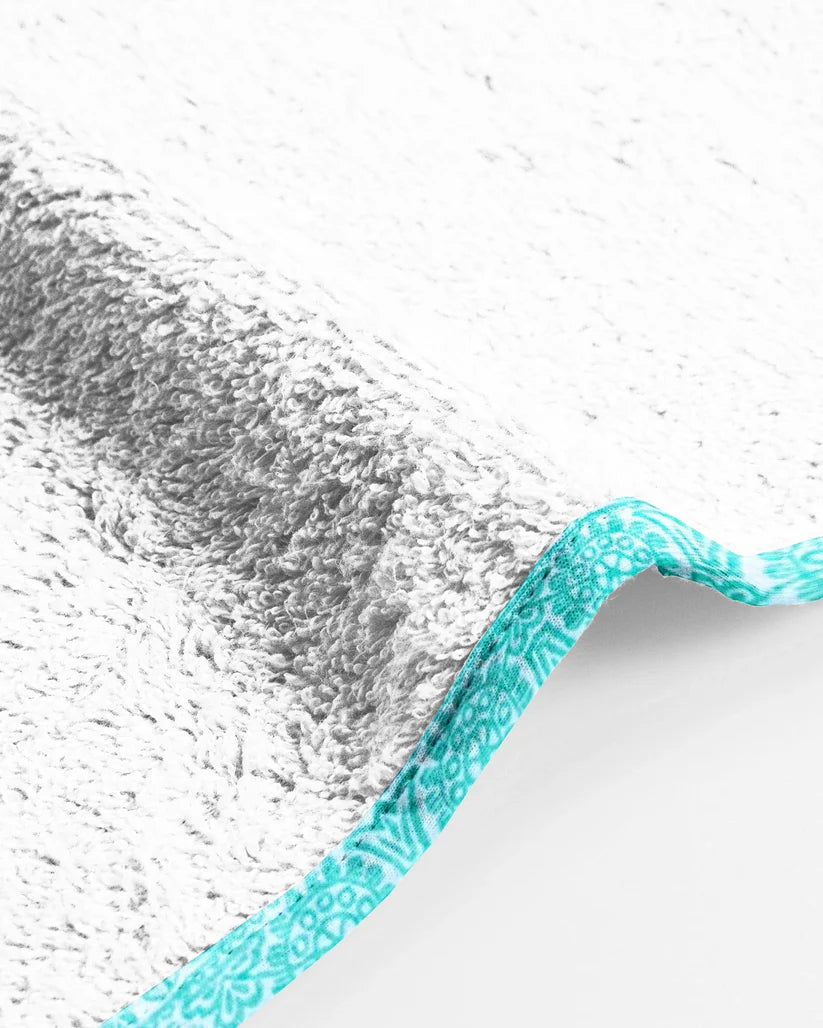 The Baby Atelier 100% Organic Green Mehendi Print Organic Junior Towel Set