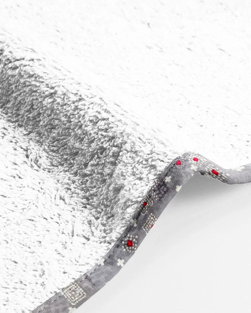 The Baby Atelier 100% Organic Grey Bandhani Print Organic Junior Towel