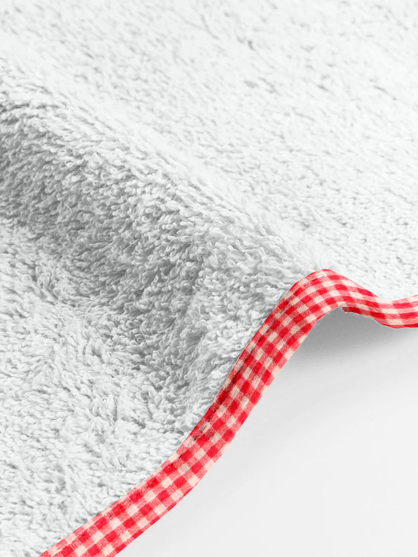 The Baby Atelier 100% Organic Red Checks Organic Junior Towel Set