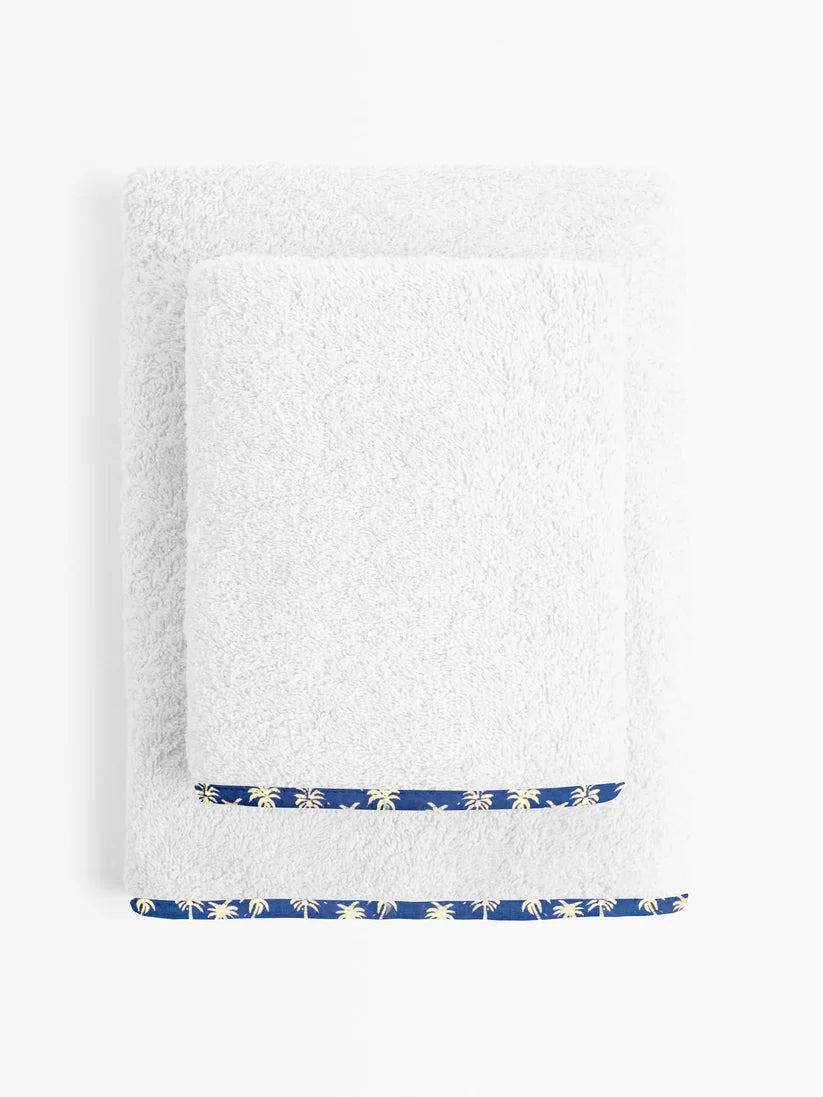 The Baby Atelier 100% OrganicFloral Blue Organic Junior Towel