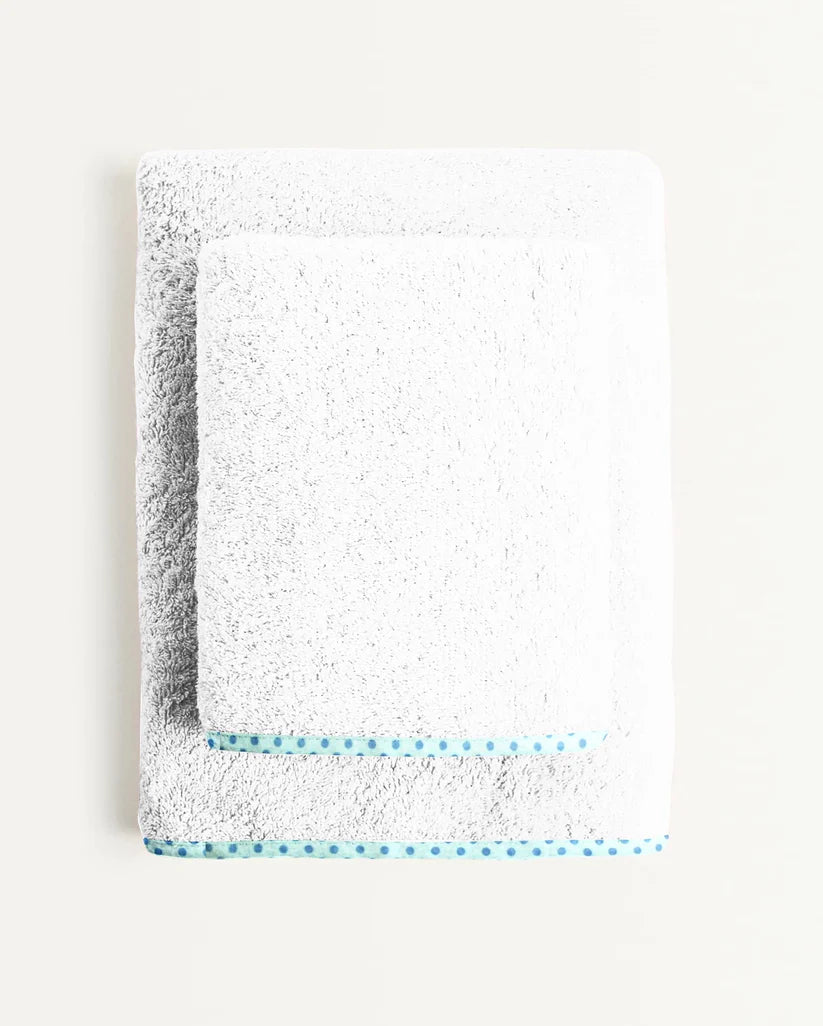 The Baby Atelier 100% Organic Blue on Blue Organic Junior Towel