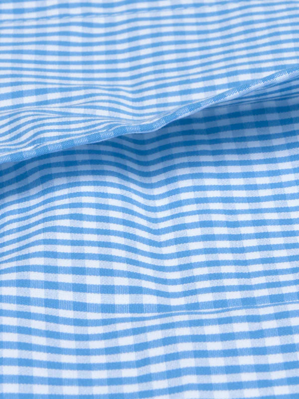 The Baby Atelier 100% Organic Baby Pillow Cover without fillers Blue Checks