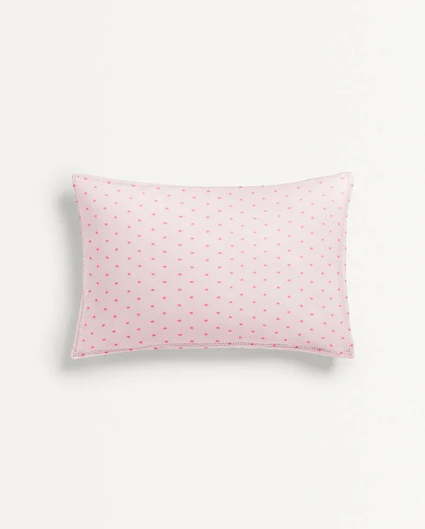 The Baby Atelier 100% Organic Baby Pillow Cover without fillers Pink on Pink