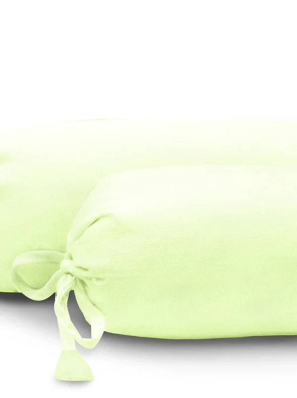 The Baby Atelier 100% Organic Baby Bolster Cover Set with fillers Lime Green