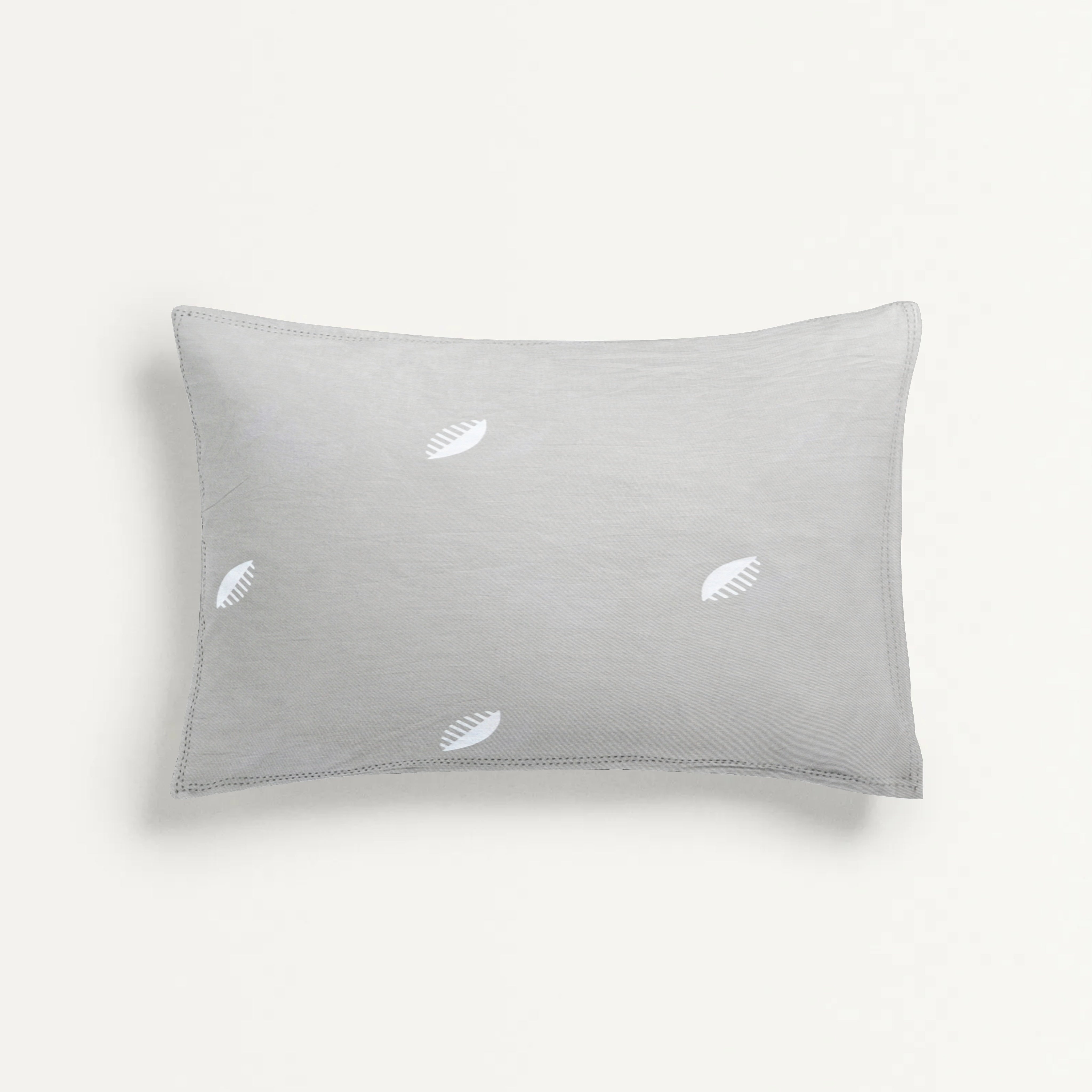 The Baby Atelier 100% Organic Junior Pillow Cover without fillers Grey Comb