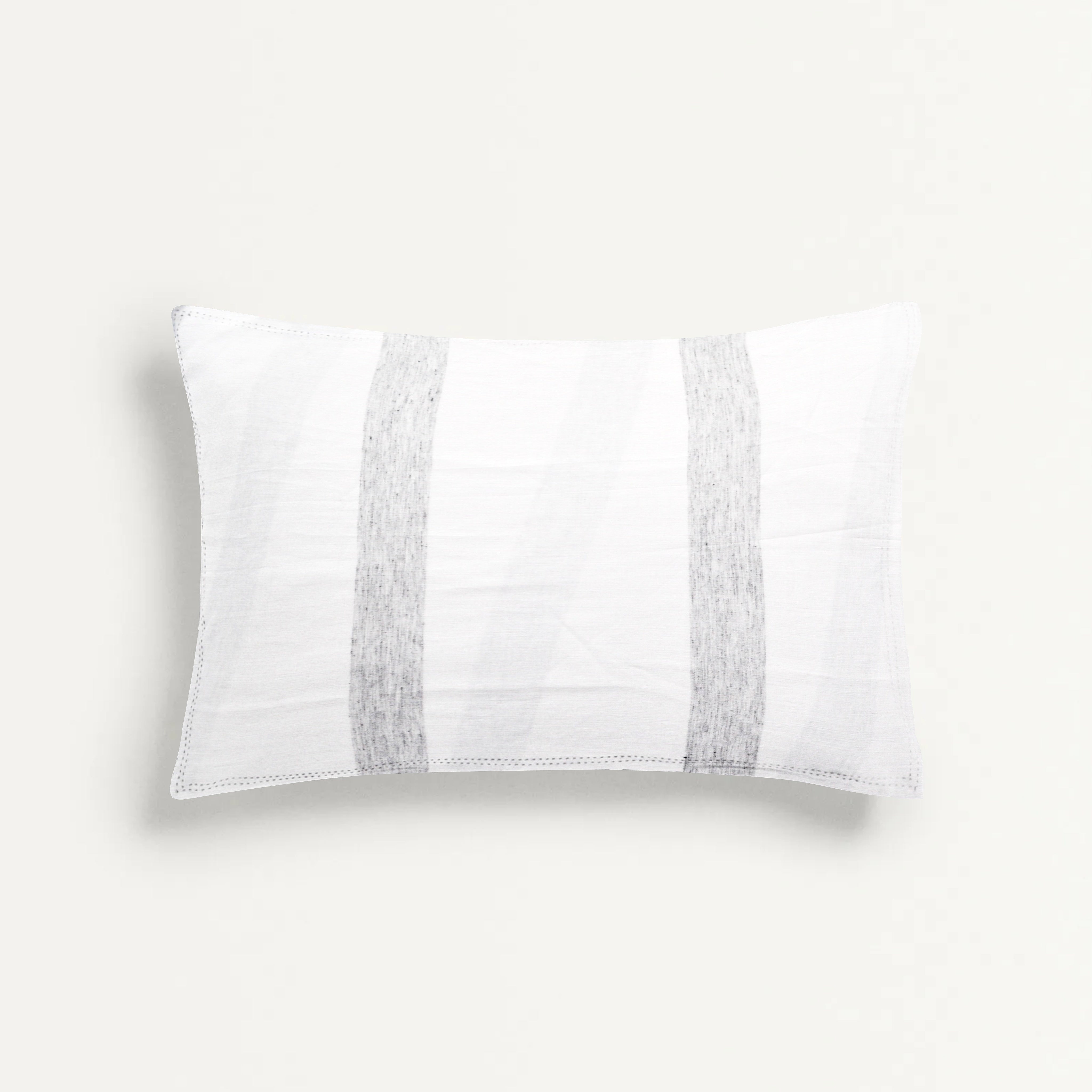 The Baby Atelier 100% Organic Junior Pillow Cover without fillers Grey Pencil Stripe