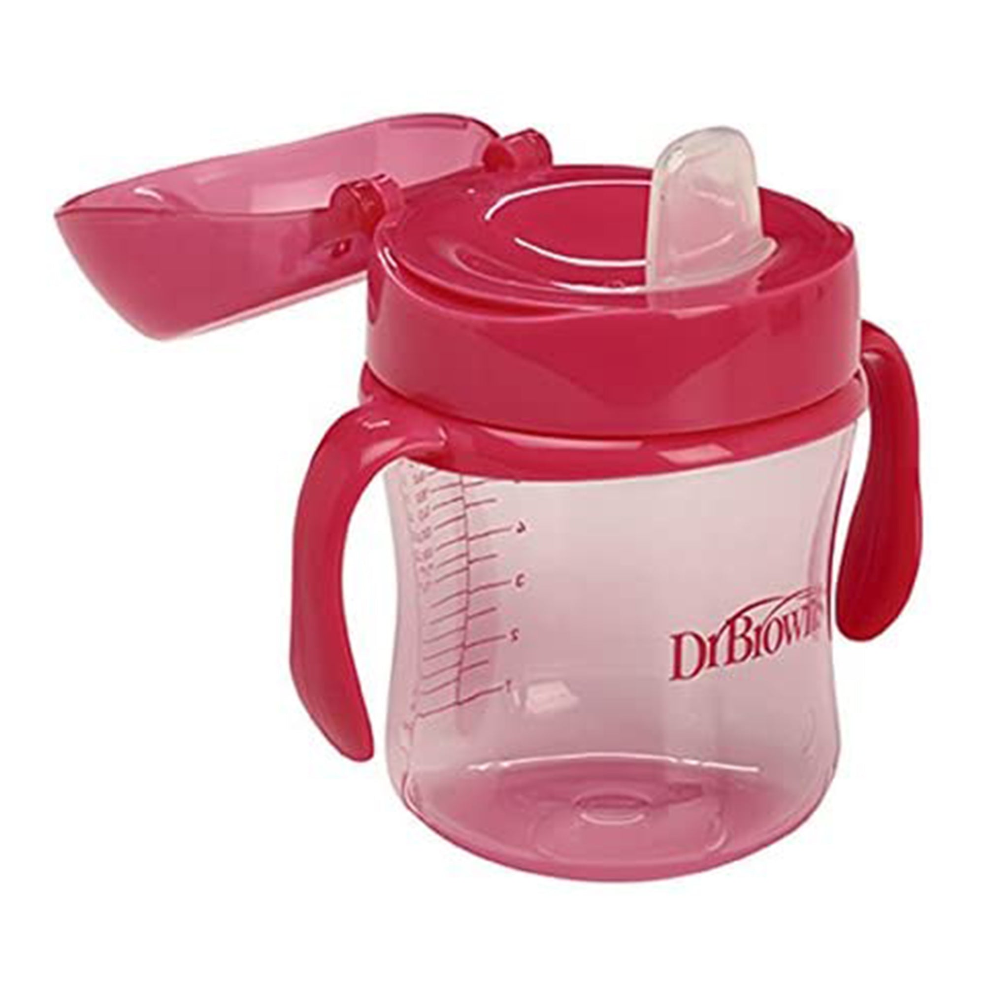 Dr. Brown's Soft-Spout Transition Cup W/ Handles Assorted color Pink, Blue, Green 6M to 24M