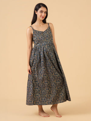 Teal-axed Maternity and Nursing Nightwear With Robe Set - Teal Maternity Nightwear Set