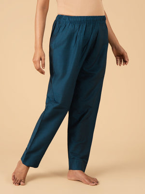 Teal Silk Maternity Pants - Teal Maternity Bottoms