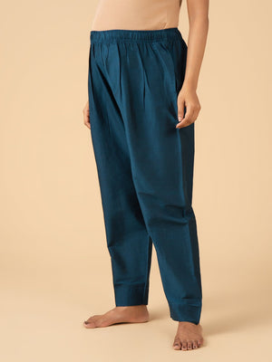 Teal Silk Maternity Pants - Teal Maternity Bottoms