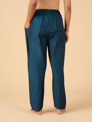 Teal Silk Maternity Pants - Teal Maternity Bottoms