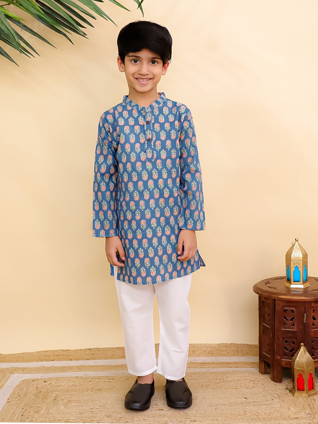 Teal Tango Boys Kurta Pajama Set - KES - SC - TLTNG - 0 - 6