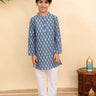 Teal Tango Boys Kurta Pajama Set - KES - SC - TLTNG - 0 - 6