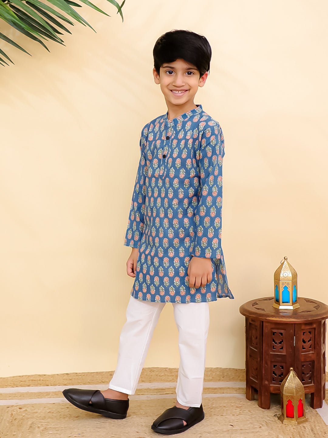 Teal Tango Boys Kurta Pajama Set - KES - SC - TLTNG - 0 - 6