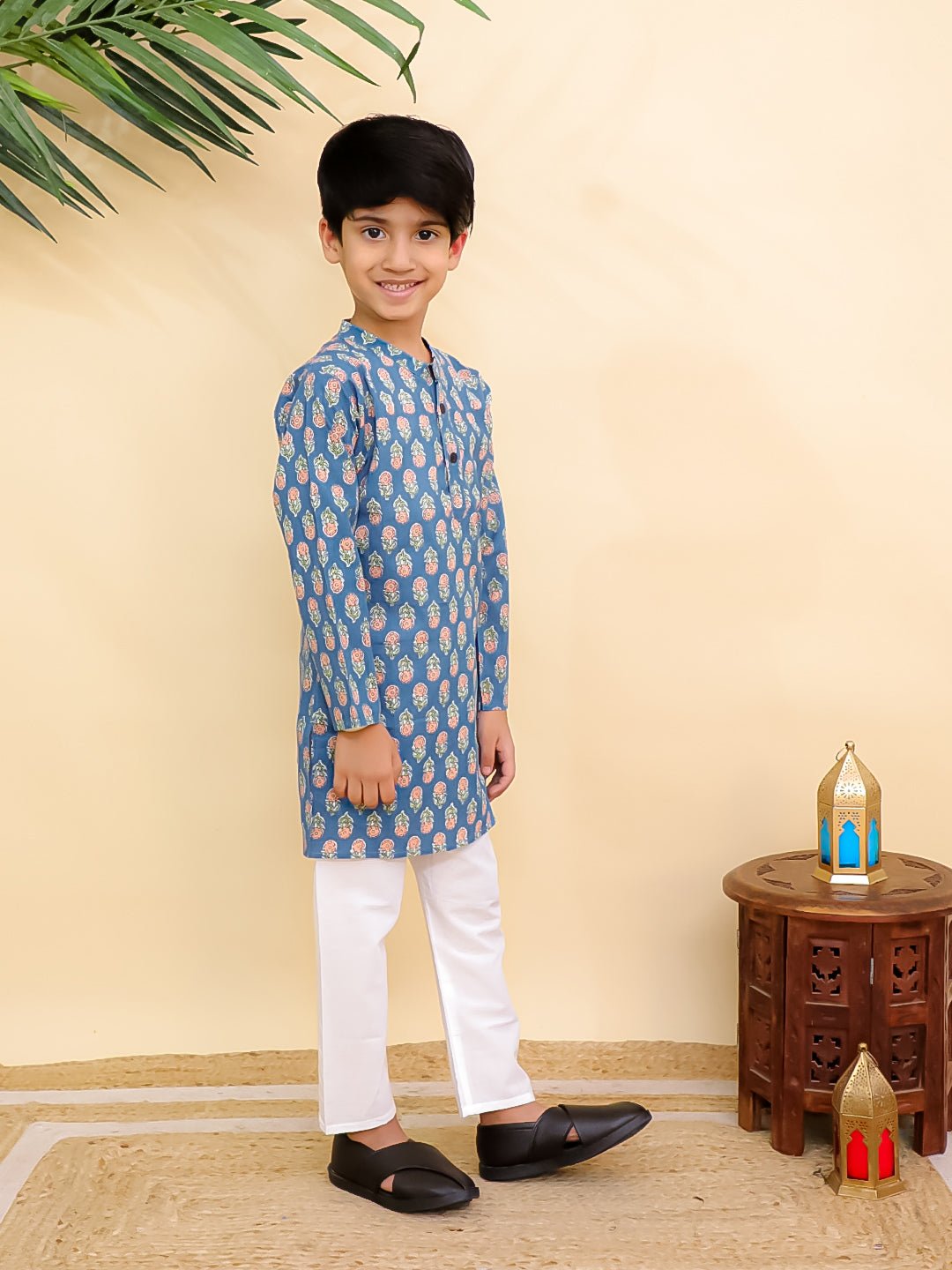 Teal Tango Boys Kurta Pajama Set - KES - SC - TLTNG - 0 - 6