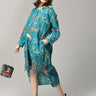 Teal Tropic Safari Maternity and Nursing Oversized Dress - DRS-SF-TLTSF-S