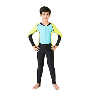 Teal Yellow and Black Full Length Swimwear for Kids and Teens - 3 - 4 Years Swim