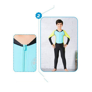 Teal Yellow and Black Full Length Swimwear for Kids and Teens - 3 - 4 Years Swim