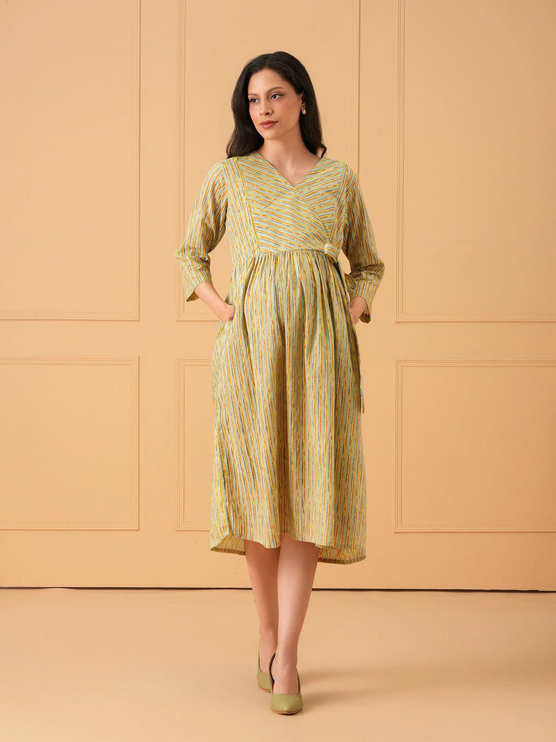 Technicolor Tide Maternity And Nursing Dress