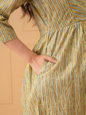 Technicolor Tide Maternity And Nursing Dress - S Maternity Casual Dress