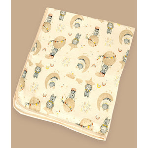 Tedddy Stars muslin cotton blanket with 2 matching Napkins for Newborn & Infants - Bedding