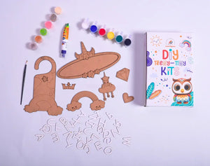Teeny Tiny DIY Unicorn Name Plate Kit & Door Knob Craft Kit - ilearnngrow Learning Solutions Pvt Ltd