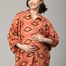 Terra Cotta Ikat Maternity and Nursing Top - MAT - SD - TRCI - S