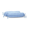 The Baby Atelier 100% Organic Baby Bolster Cover Set with fillers Shaded Blue Checks - Bolster Covers with fillers