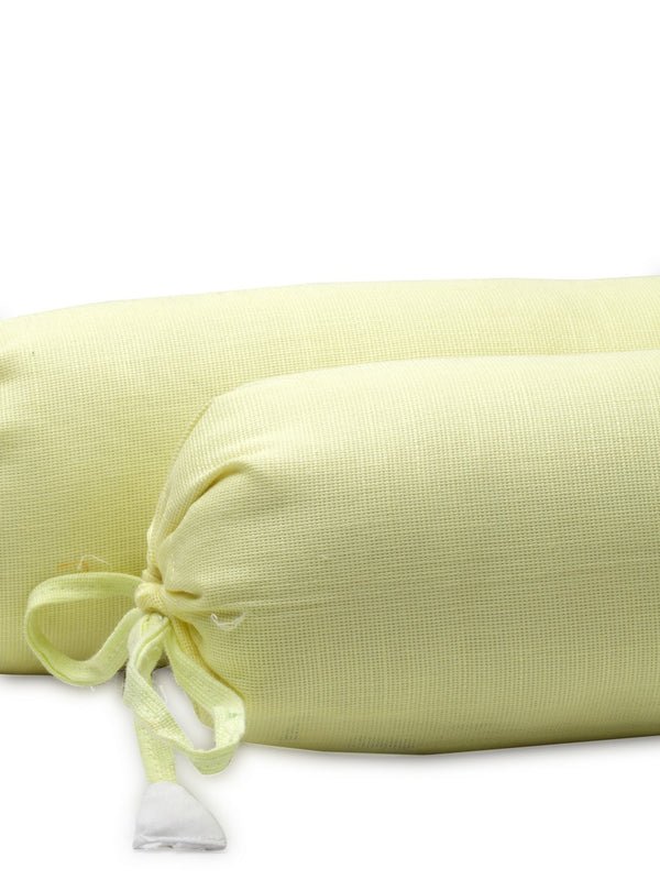 The Baby Atelier 100% Organic Baby Bolster Cover Set without fillers Lemon - Baby Bolster Pillow