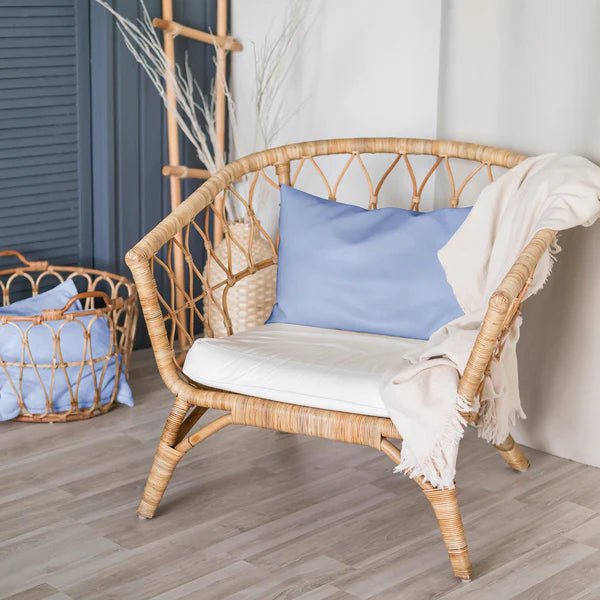 The Baby Atelier 100% Organic Baby Pillow Cover with filler Light Blue - Baby Pillow