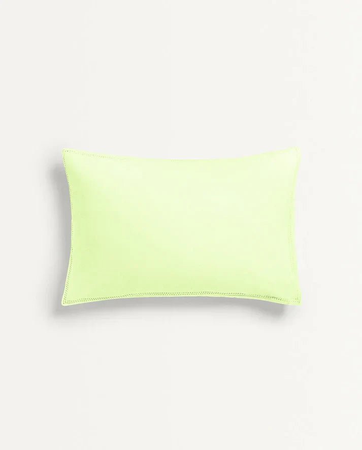 The Baby Atelier 100% Organic Baby Pillow Cover without fillers Lime Green - Baby Pillow