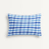 The Baby Atelier 100% Organic Baby Pillow Cover without fillers Shaded Blue Checks - Baby pillow cover
