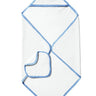 The Baby Atelier 100% Organic Blue Checks Organic Hooded Towel Set - TBA1982 - 18012
