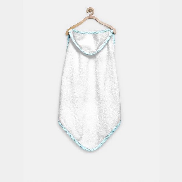 The Baby Atelier 100% Organic Blue on Blue Organic Hooded Towel - TBA1982 - 13074