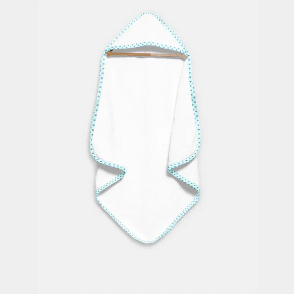The Baby Atelier 100% Organic Blue on Blue Organic Hooded Towel - TBA1982 - 13074