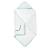 The Baby Atelier 100% Organic Blue on Blue Organic Organic Hooded Towel Set - TBA1982 - 18074