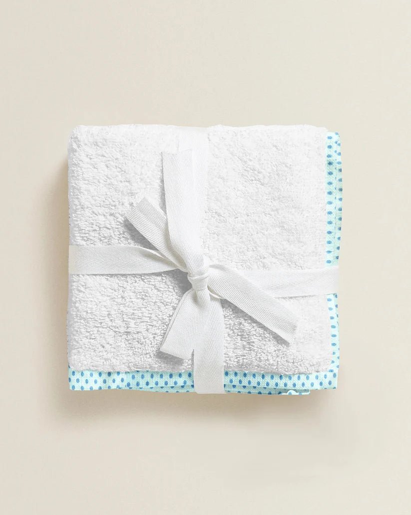 The Baby Atelier 100% Organic Blue on Blue Organic Organic Junior Towel Set - Kids Towels