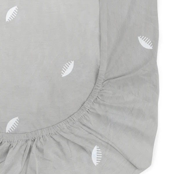 The Baby Atelier 100% Organic Fitted Crib Sheet Grey Comb - TBA1982 - 8093