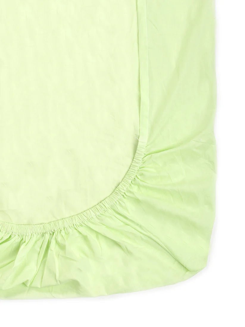 The Baby Atelier 100% Organic Fitted Crib Sheet Lime Green - Baby Crib Sheet