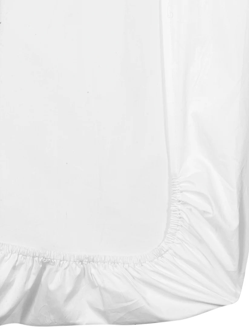 The Baby Atelier 100% Organic Fitted Crib Sheet Off White - Baby Crib Sheet