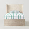 The Baby Atelier 100% Organic Fitted Single Sheet Green Square - TBA1982 - 9095