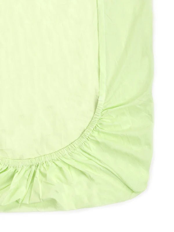 The Baby Atelier 100% Organic Fitted Single Sheet Lime Green - TBA1982 - 9062