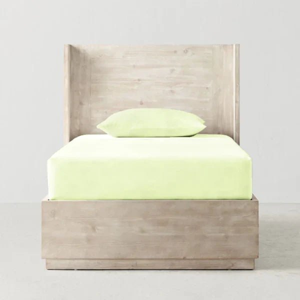 The Baby Atelier 100% Organic Fitted Single Sheet Lime Green - TBA1982 - 9062