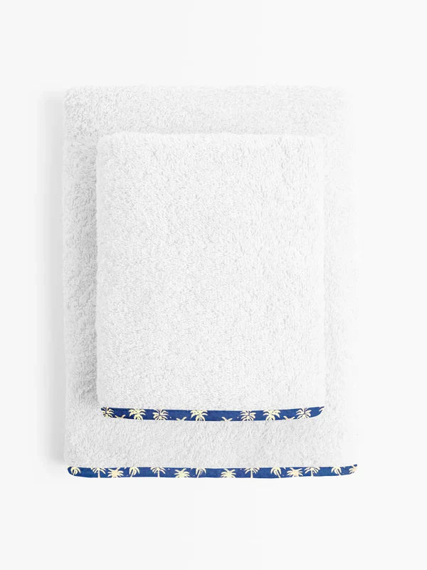 The Baby Atelier 100% Organic Floral Blue Organic Junior Towel Set - Kids Towels