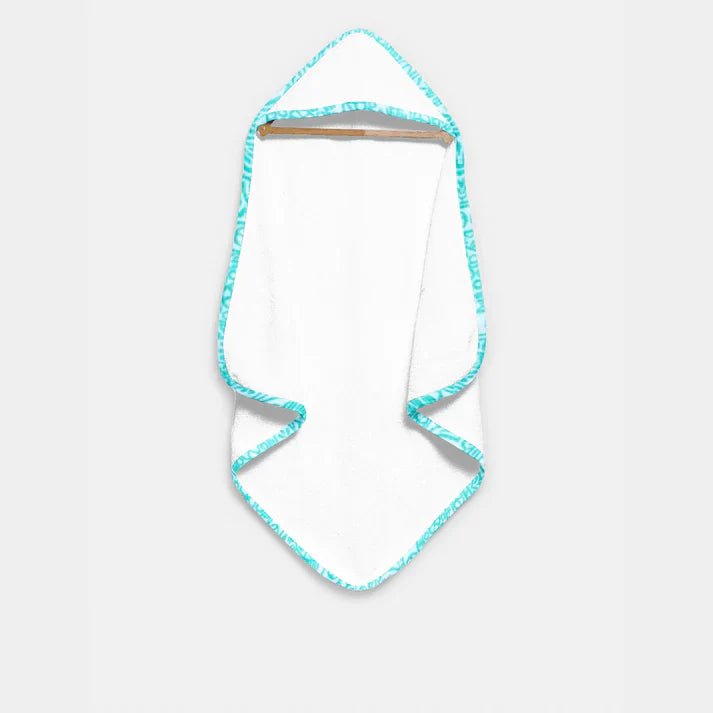 The Baby Atelier 100% Organic Green Mehendi Print Organic Hooded Towel - TBA1982 - 13076